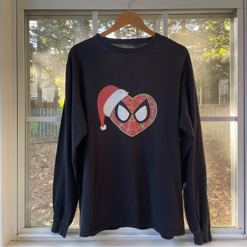 Spiderman Santa Long Sleeve Shirt
